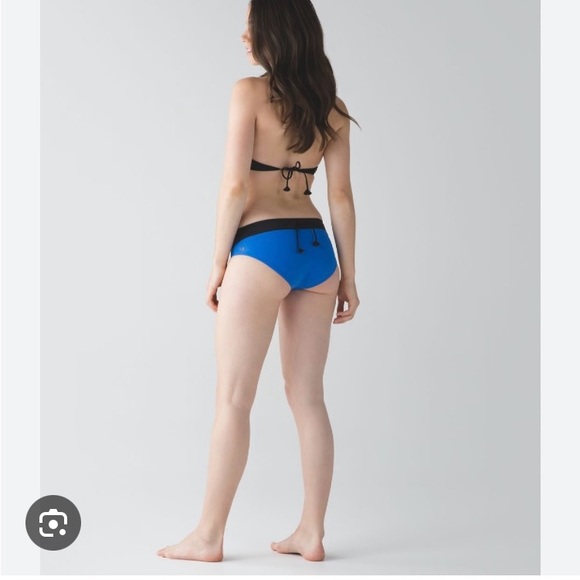 Lululemon athletica Tidal Flow Full Bottom Bikini Black Blue Sun-Ready Sz Small - Picture 4 of 11